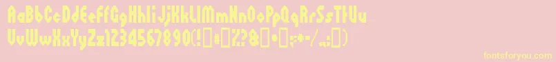 octoville Font – Yellow Fonts on Pink Background