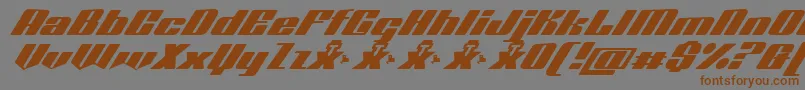 Octuple max demo Font – Brown Fonts on Gray Background
