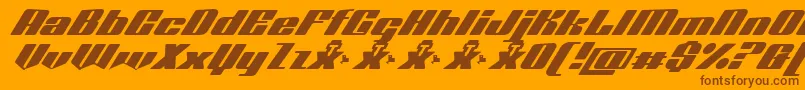 Octuple max demo Font – Brown Fonts on Orange Background