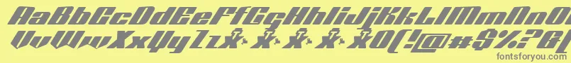 Octuple max demo Font – Gray Fonts on Yellow Background