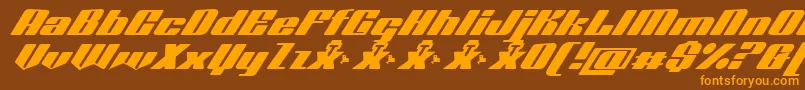 Octuple max demo Font – Orange Fonts on Brown Background