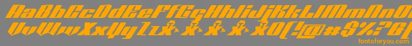 Octuple max demo Font – Orange Fonts on Gray Background