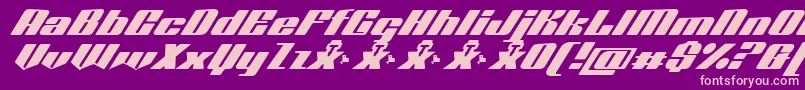 Octuple max demo Font – Pink Fonts on Purple Background