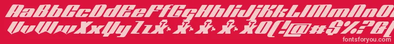 Octuple max demo Font – Pink Fonts on Red Background