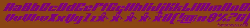 Octuple max demo Font – Purple Fonts on Brown Background