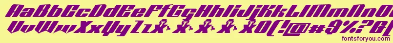 Octuple max demo Font – Purple Fonts on Yellow Background