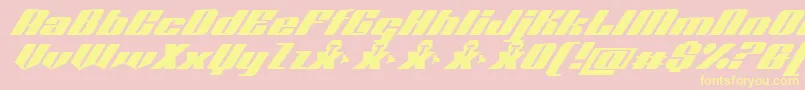 Octuple max demo Font – Yellow Fonts on Pink Background