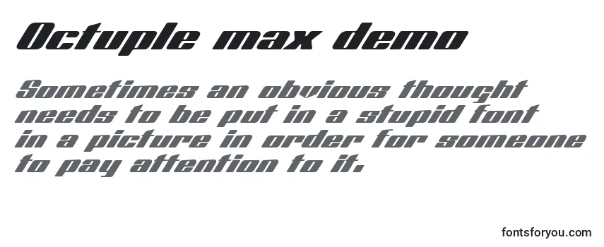 Octuple max demo Font