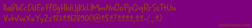 Odaiba Script DEMO Font – Brown Fonts on Purple Background