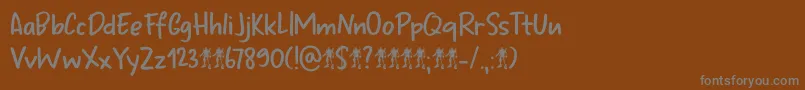 Odaiba Script DEMO Font – Gray Fonts on Brown Background