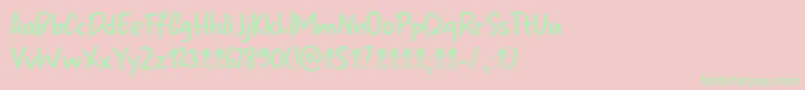 Odaiba Script DEMO Font – Green Fonts on Pink Background