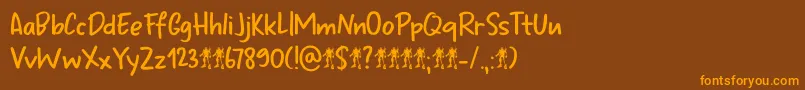 Police Odaiba Script DEMO – polices orange sur fond brun