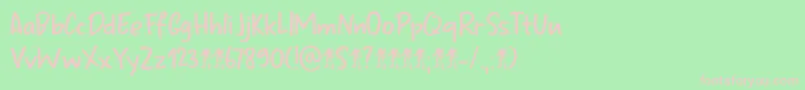Odaiba Script DEMO Font – Pink Fonts on Green Background