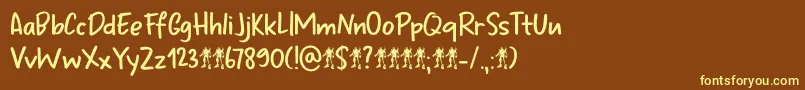 fuente Odaiba Script DEMO – Fuentes Amarillas Sobre Fondo Marrón