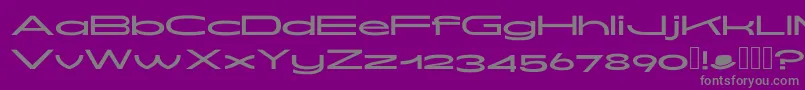 Police Oddjob Display – polices grises sur fond violet