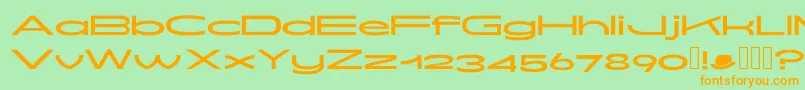 Oddjob Display Font – Orange Fonts on Green Background