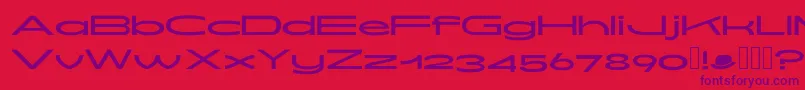 Oddjob Display Font – Purple Fonts on Red Background