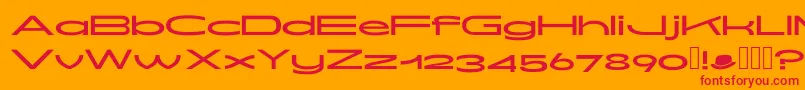 Oddjob Display Font – Red Fonts on Orange Background