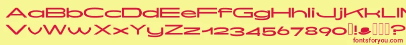 Oddjob Display Font – Red Fonts on Yellow Background