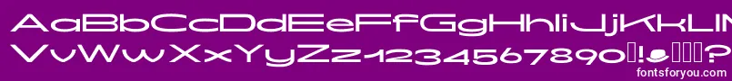 fuente Oddjob Display – Fuentes Blancas Sobre Fondo Morado