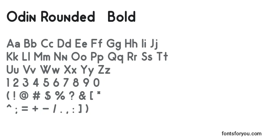 Шрифт Odin Rounded   Bold – алфавит, цифры, специальные символы