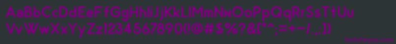 Шрифт Odin Rounded   Bold – фиолетовые шрифты на чёрном фоне