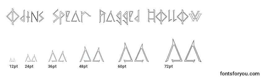 Размеры шрифта Odins Spear Ragged Hollow