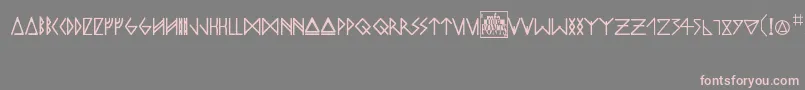 odins spear Font – Pink Fonts on Gray Background