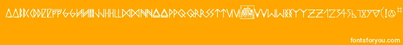 odins spear Font – White Fonts on Orange Background