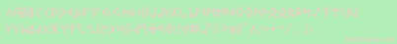 Шрифт Odinson Light – розовые шрифты на зелёном фоне