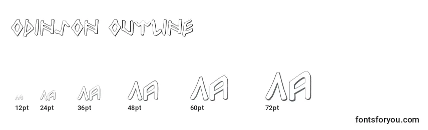 Odinson Outline Font Sizes