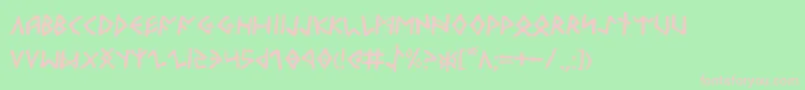 Odinson Font – Pink Fonts on Green Background