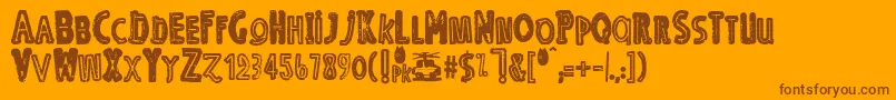 Police OErmx – polices brunes sur fond orange