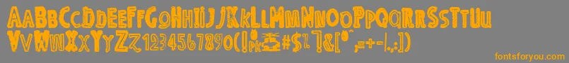 OErmx Font – Orange Fonts on Gray Background