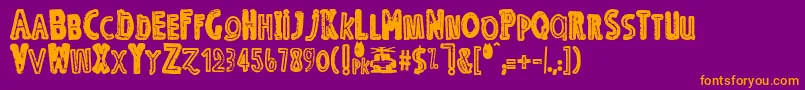 OErmx Font – Orange Fonts on Purple Background