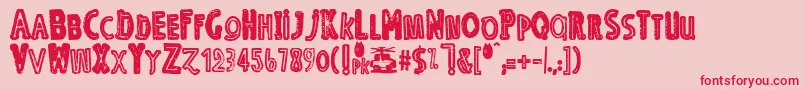 OErmx Font – Red Fonts on Pink Background