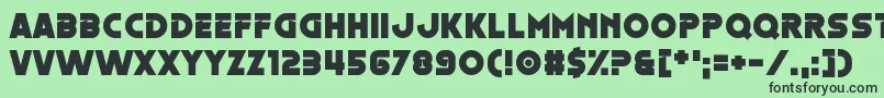 Шрифт Oestrogen – чёрные шрифты на зелёном фоне