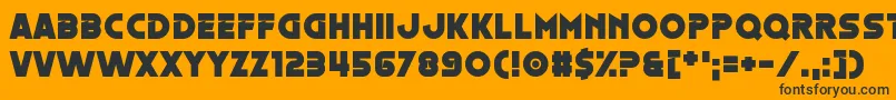 Oestrogen Font – Black Fonts on Orange Background