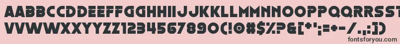 フォントOestrogen – ピンクの背景に黒い文字