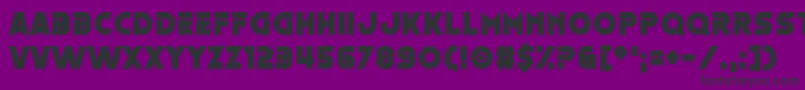 フォントOestrogen – 紫の背景に黒い文字