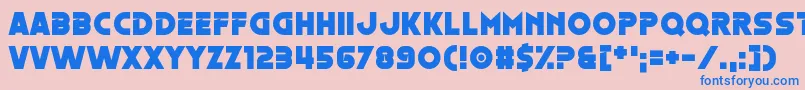 Oestrogen Font – Blue Fonts on Pink Background