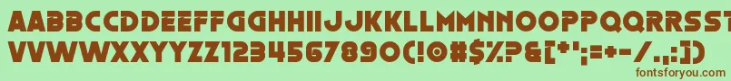 Oestrogen Font – Brown Fonts on Green Background