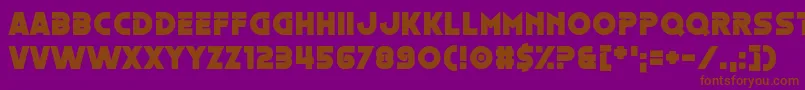 フォントOestrogen – 紫色の背景に茶色のフォント