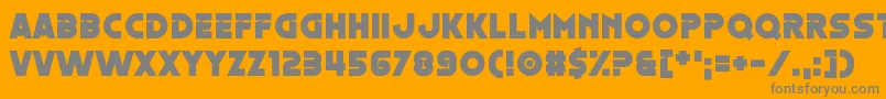 Oestrogen Font – Gray Fonts on Orange Background