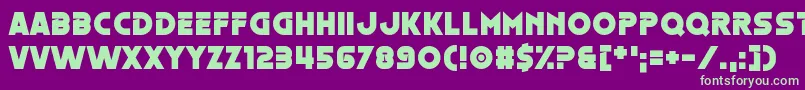 Шрифт Oestrogen – зелёные шрифты на фиолетовом фоне