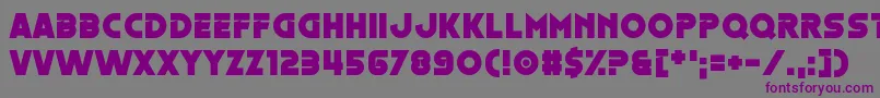 フォントOestrogen – 紫色のフォント、灰色の背景