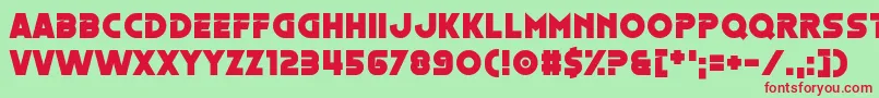 Oestrogen Font – Red Fonts on Green Background