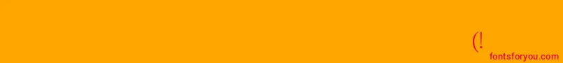 Petrovskytwoc Font – Red Fonts on Orange Background