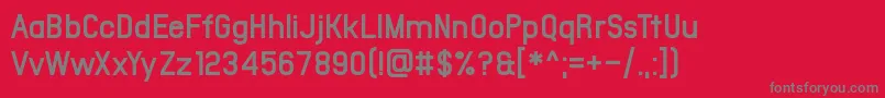 Office Square df Font – Gray Fonts on Red Background