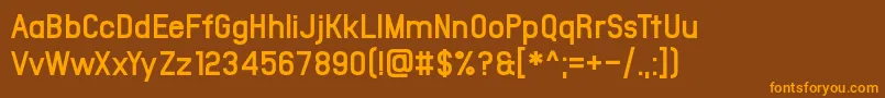 Шрифт Office Square df – оранжевые шрифты на коричневом фоне